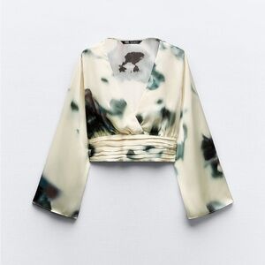 Zara Tye and dye printed crop top